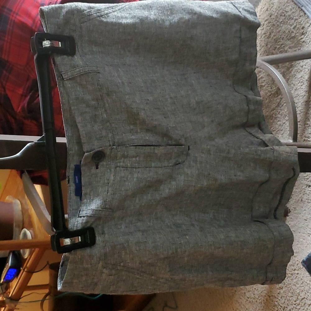 Gray linen shorts
